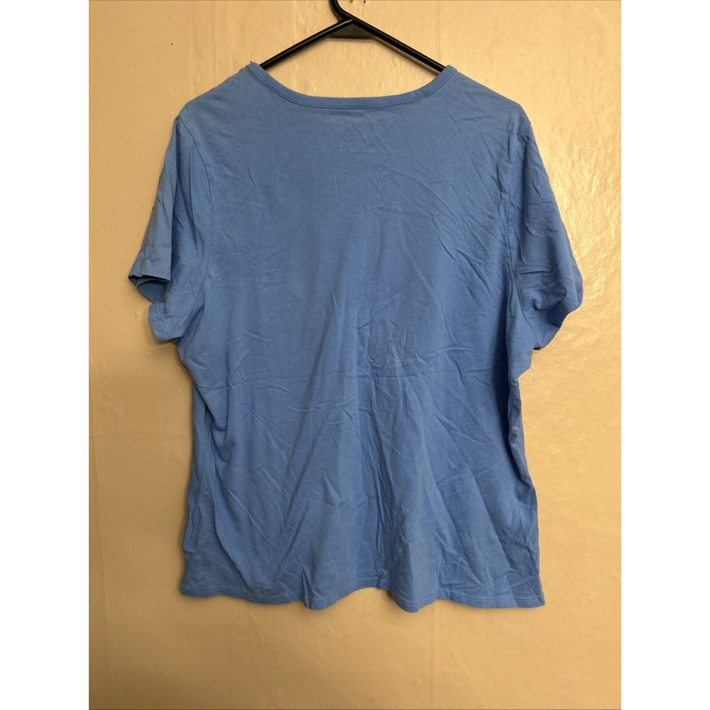 Lot 2 Summer Tops 3X Red White‎ Blue Short Sleeve - Picture 6 of 6